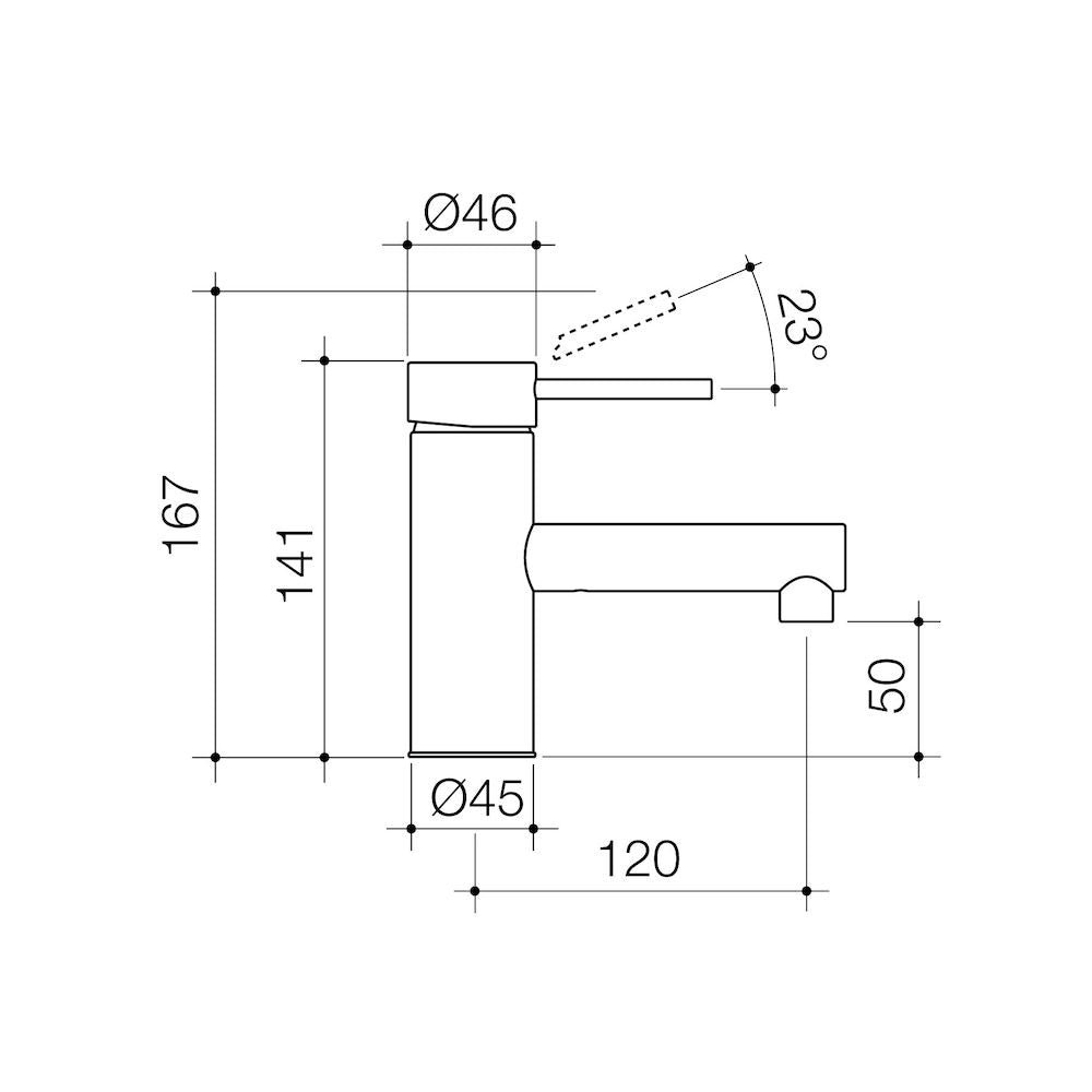 Caroma Pin Lever Basin Mixer