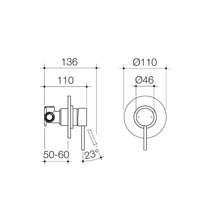 Caroma Pin Lever Bath/Shower Mixer