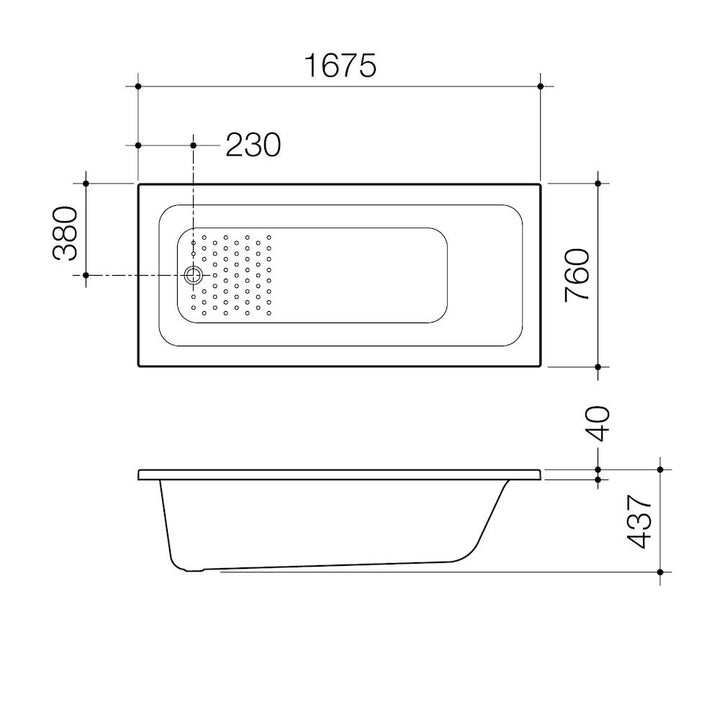 Caroma Vivas 1675 Anti-slip Bath