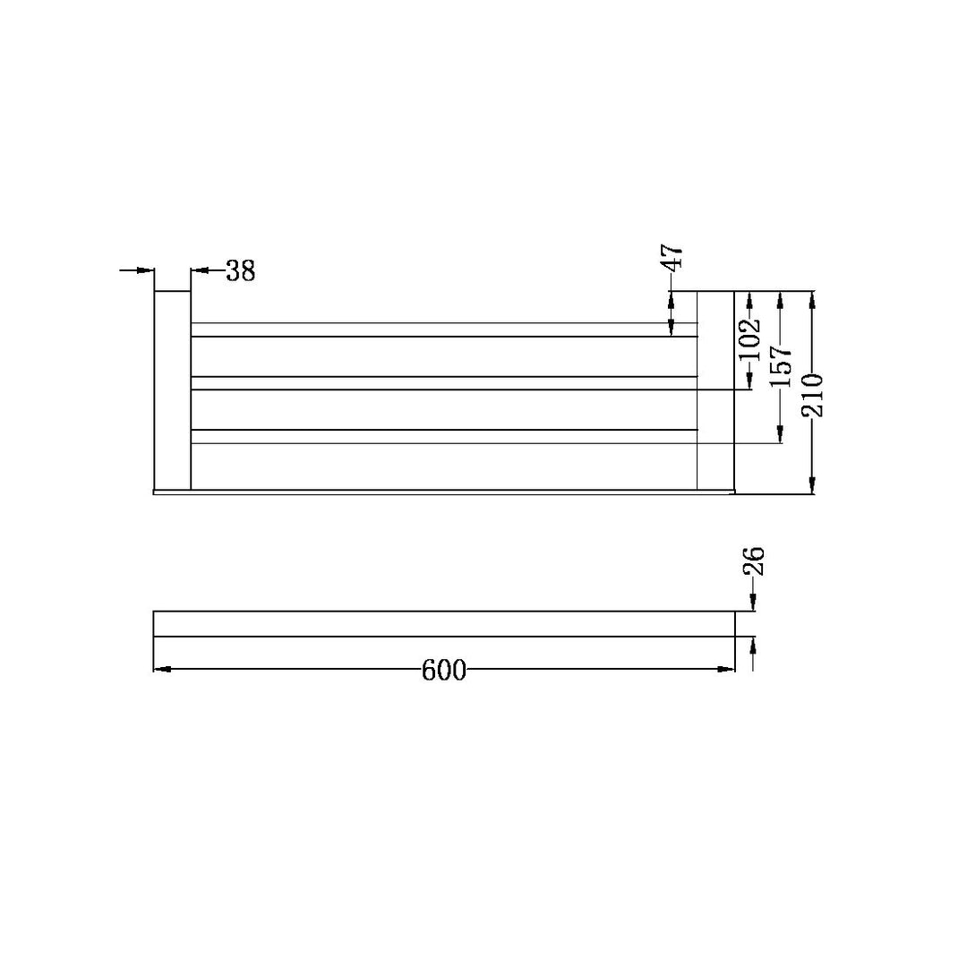 Nero Celia Towel Rack Brushed Nickel