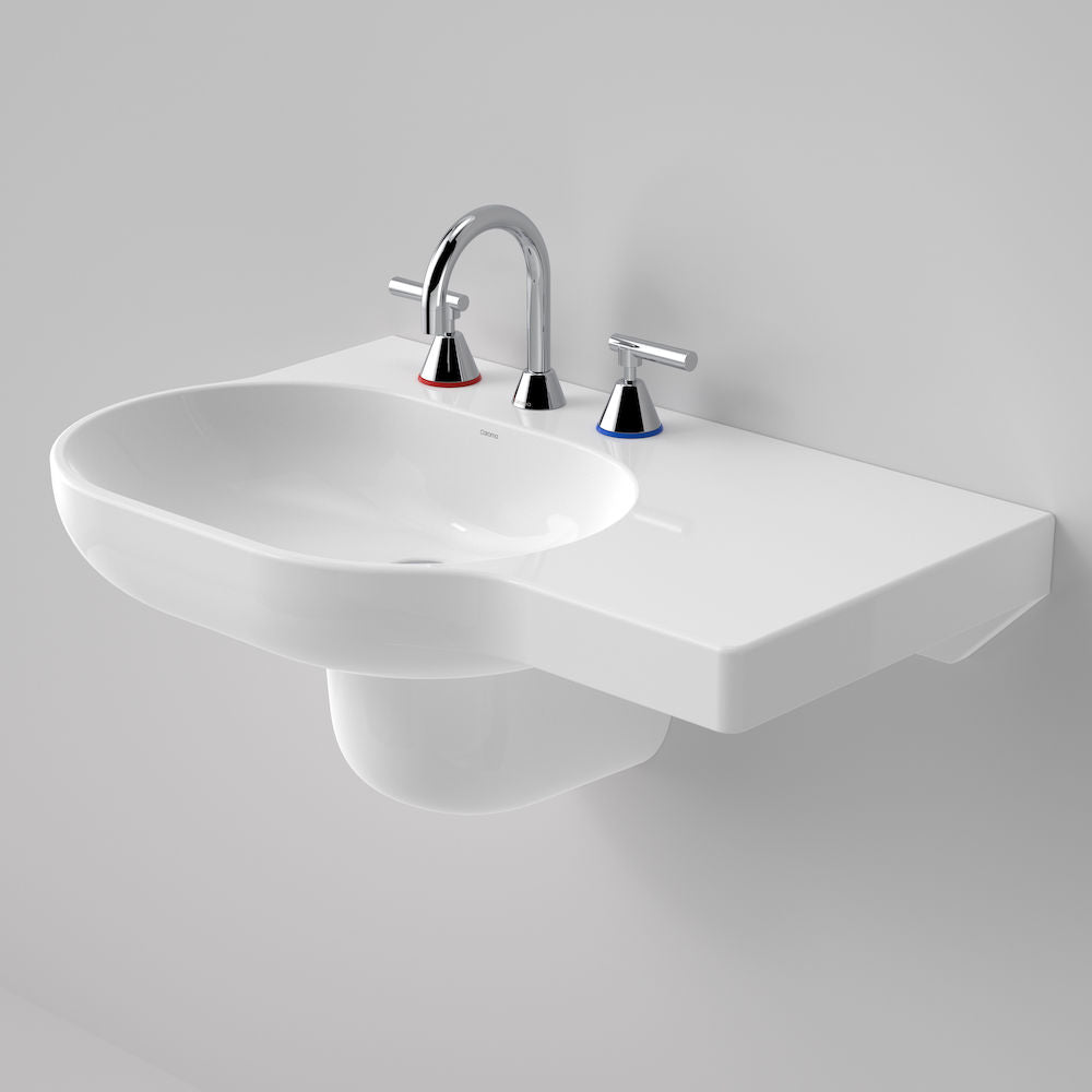 Caroma Opal 720 RHS Wall Basin 3 Tap Hole