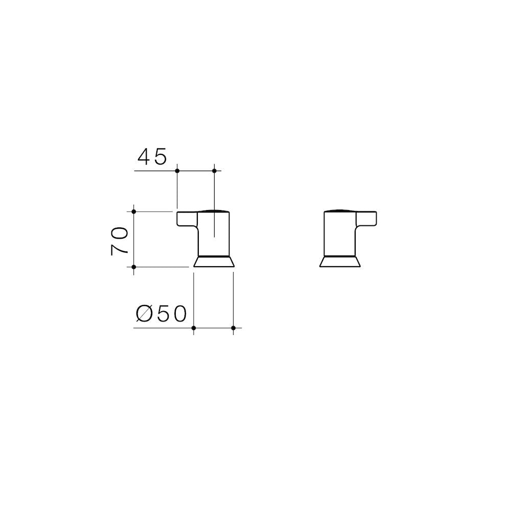 Caroma G Series+ Lever Basin Top Assembly - 45mm handles