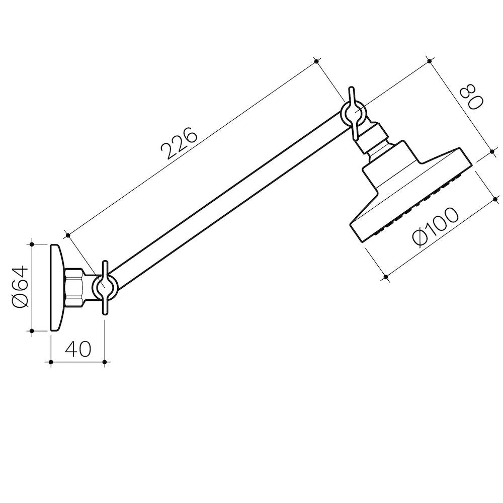 Clark Round Basic Adjustable Shower