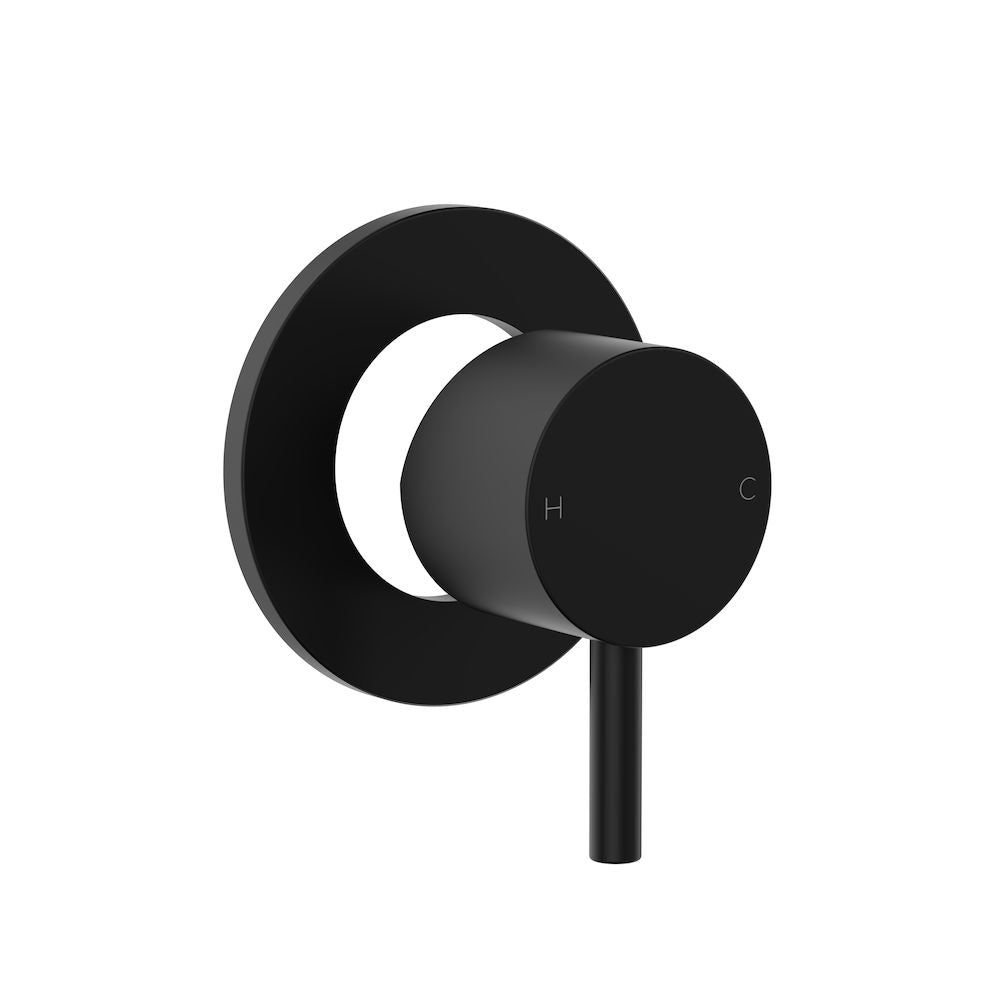Clark Round Pin Wall Mixer Trim Kit - Matte Black