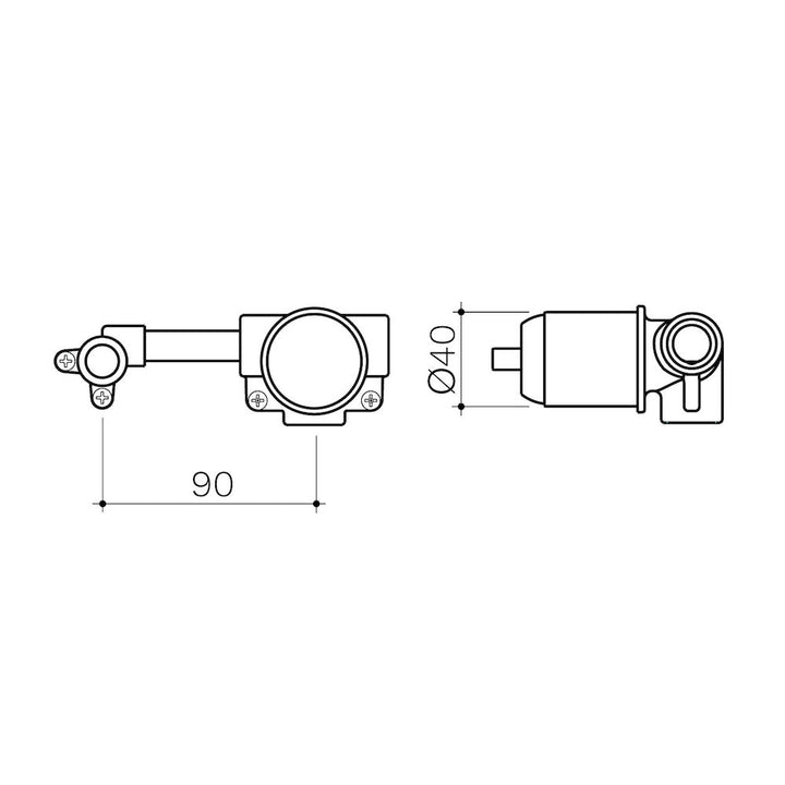 Clark Wall Basin/Bath Mixer Inwall Body - Chrome