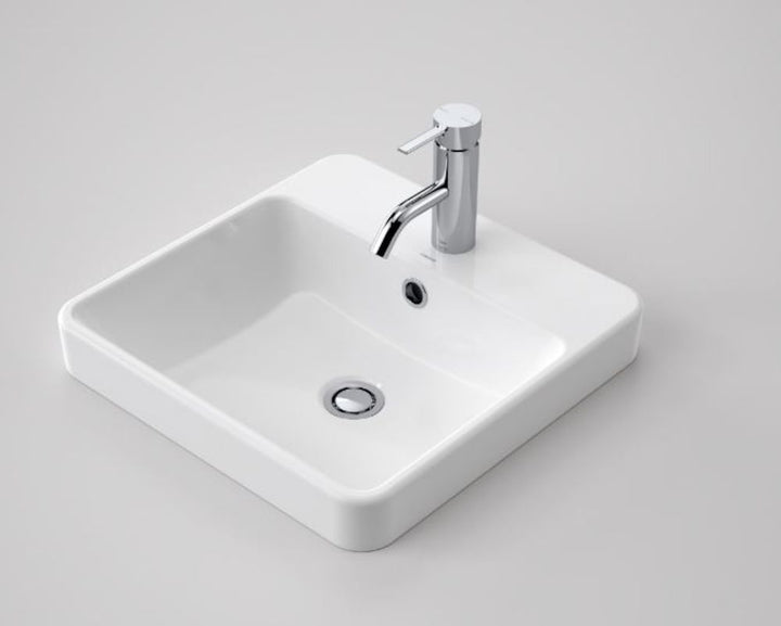 Caroma Carboni Seamless Inset Vanity Basin 1 Tap Hole Overflow