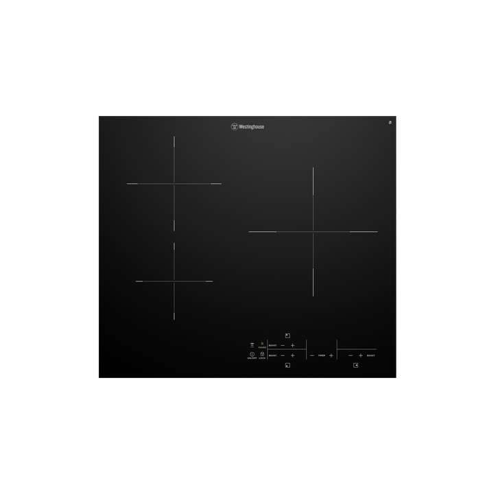 WESTINGHOUSE 60 CM INDUCTION COOKTOP BLACK 3 ZONE TOUCH