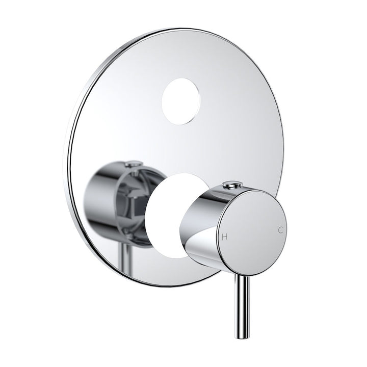 Clark Round Pin Wall Mixer with Diverter - Trim Kit - Chrome