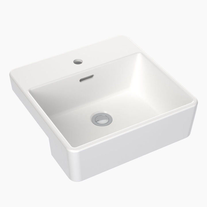 Clark Square Semi Recessed Basin 400mm (1 Tap Hole)