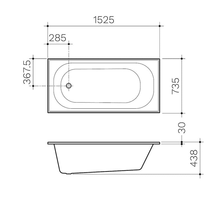 Clark Round Bath 1525mm (with Overflow)