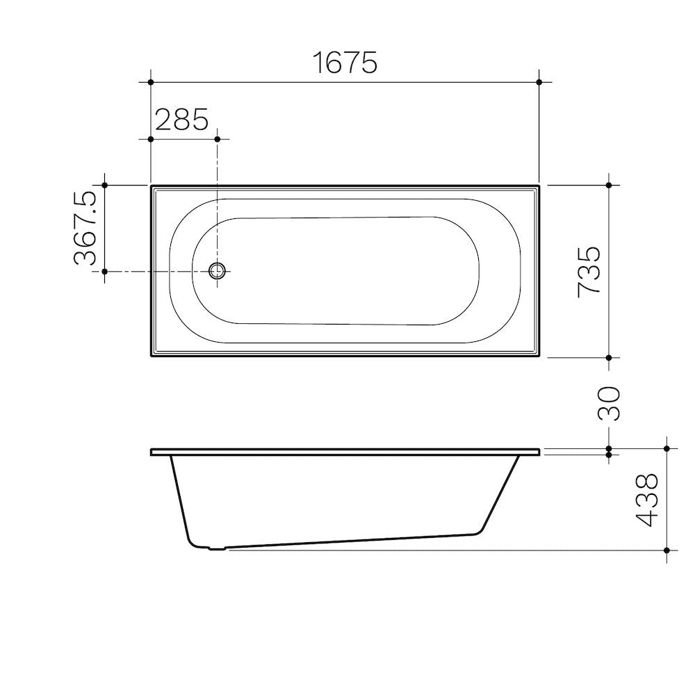 Clark Round Bath 1675mm (with Overflow)