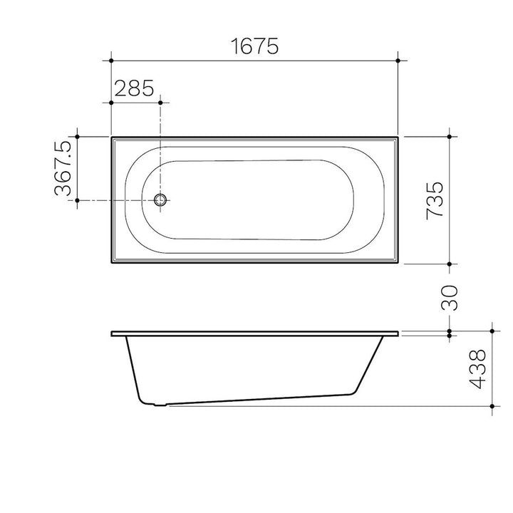 Clark Round Bath 1675mm (with Overflow)