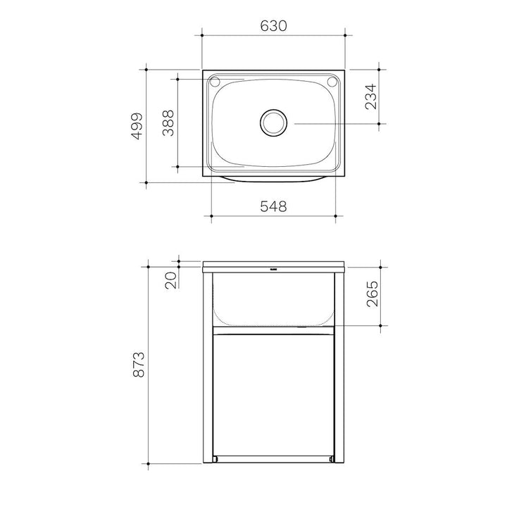 Clark Eureka 45 Litre Standard T&C - 1TH Right, Concealed By-Pass (Includes one concealed by-pass kit)