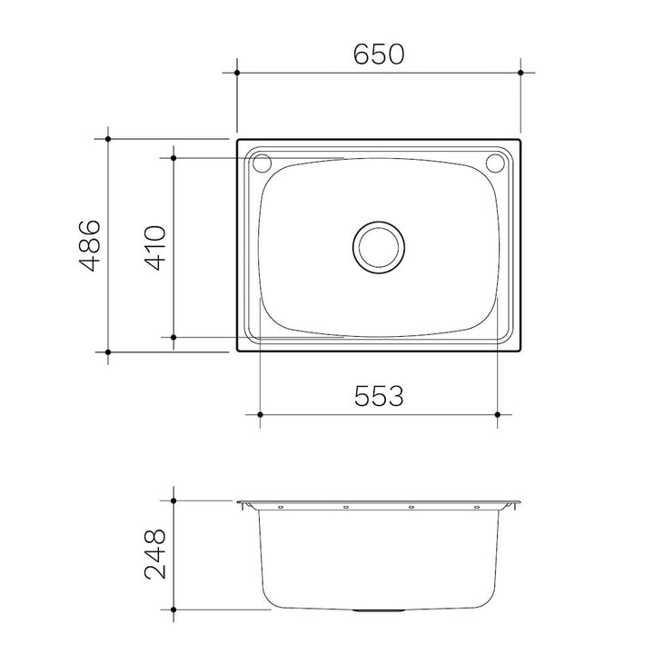 Clark Single 45L Laundry Tub