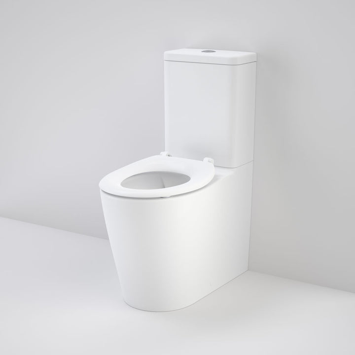 Caroma Care 660 Ambulant Cleanflush Easy Height BE Suite with Single Flap Seat White - with GermGard®