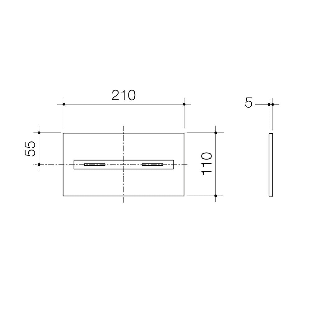 Caroma Smart Command Invisi II Panel - Chrome