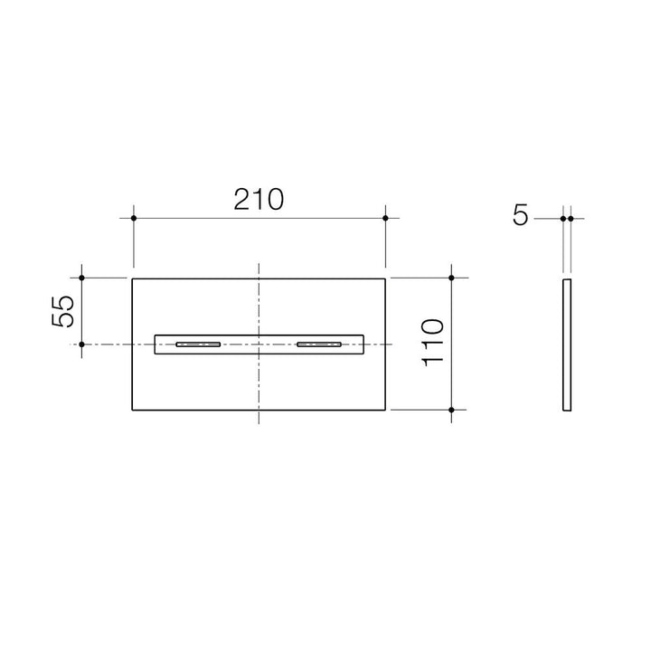 Caroma Smart Command Invisi II Panel - Chrome