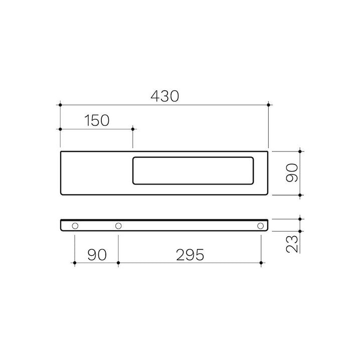 Clark Square Hand Towel Rail - Matte Black