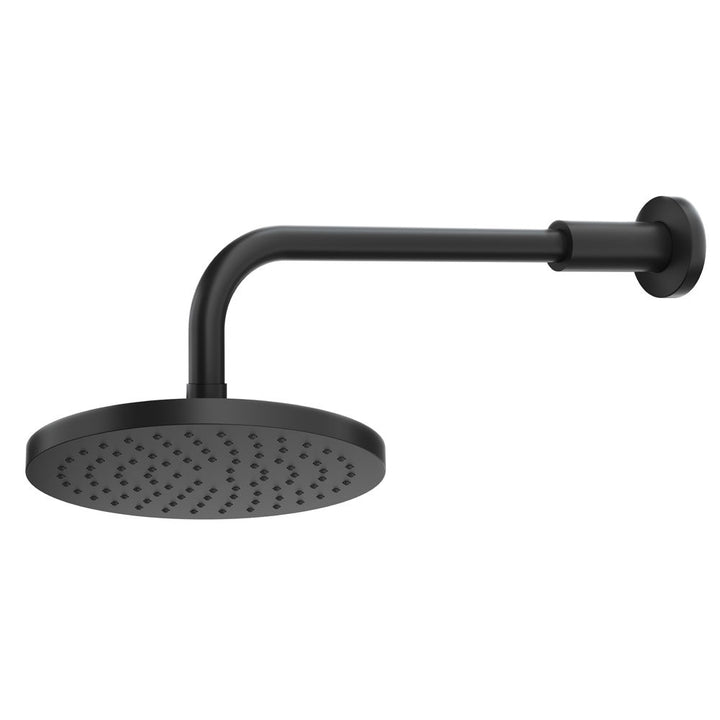 Methven Krome Overhead Shower Straight Arm 200mm Matte Black