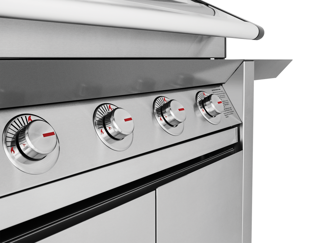BEEFEATER BBQ & TROLLEY WITH SIDE BURNER 1600 SERIES 4 BURNER STAINLESS STEEL