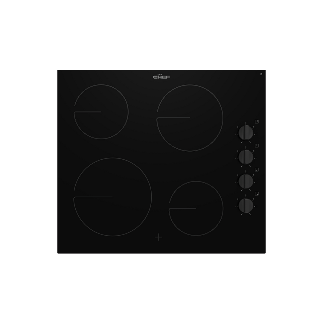 Chef CHC642BB 60 cm Ceramic Cooktop 4 Zone Touch Control