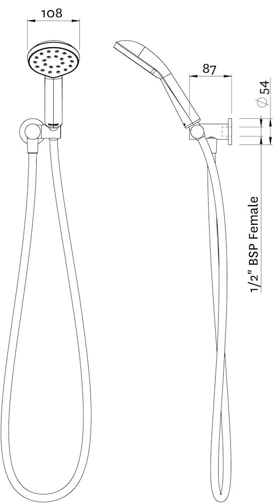 Methven KIRI MK2 HAND SHOWER SATINJET CHROME
