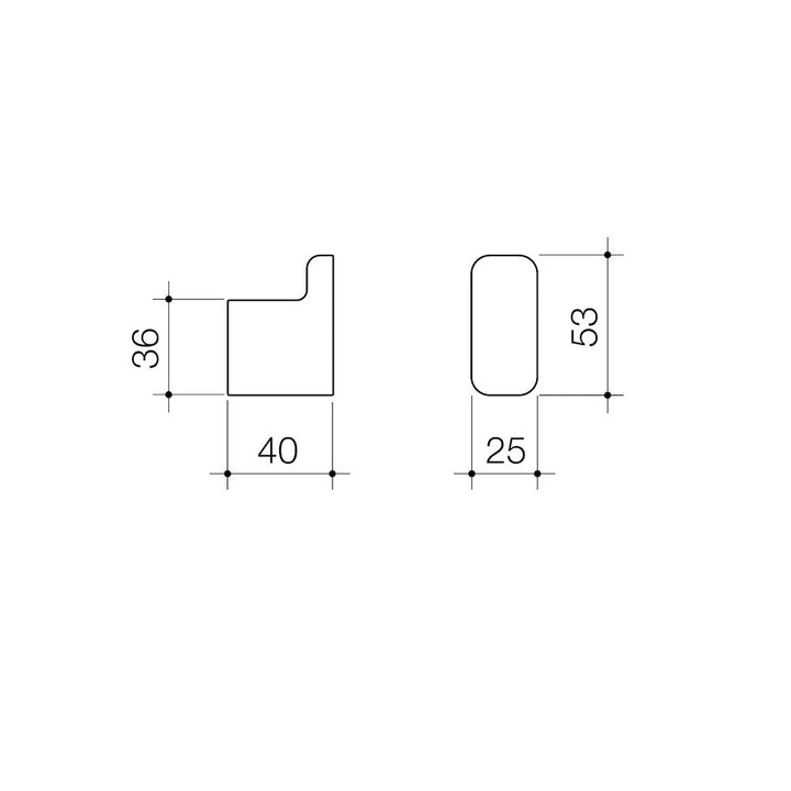 Caroma Luna Robe Hook Brushed Brass