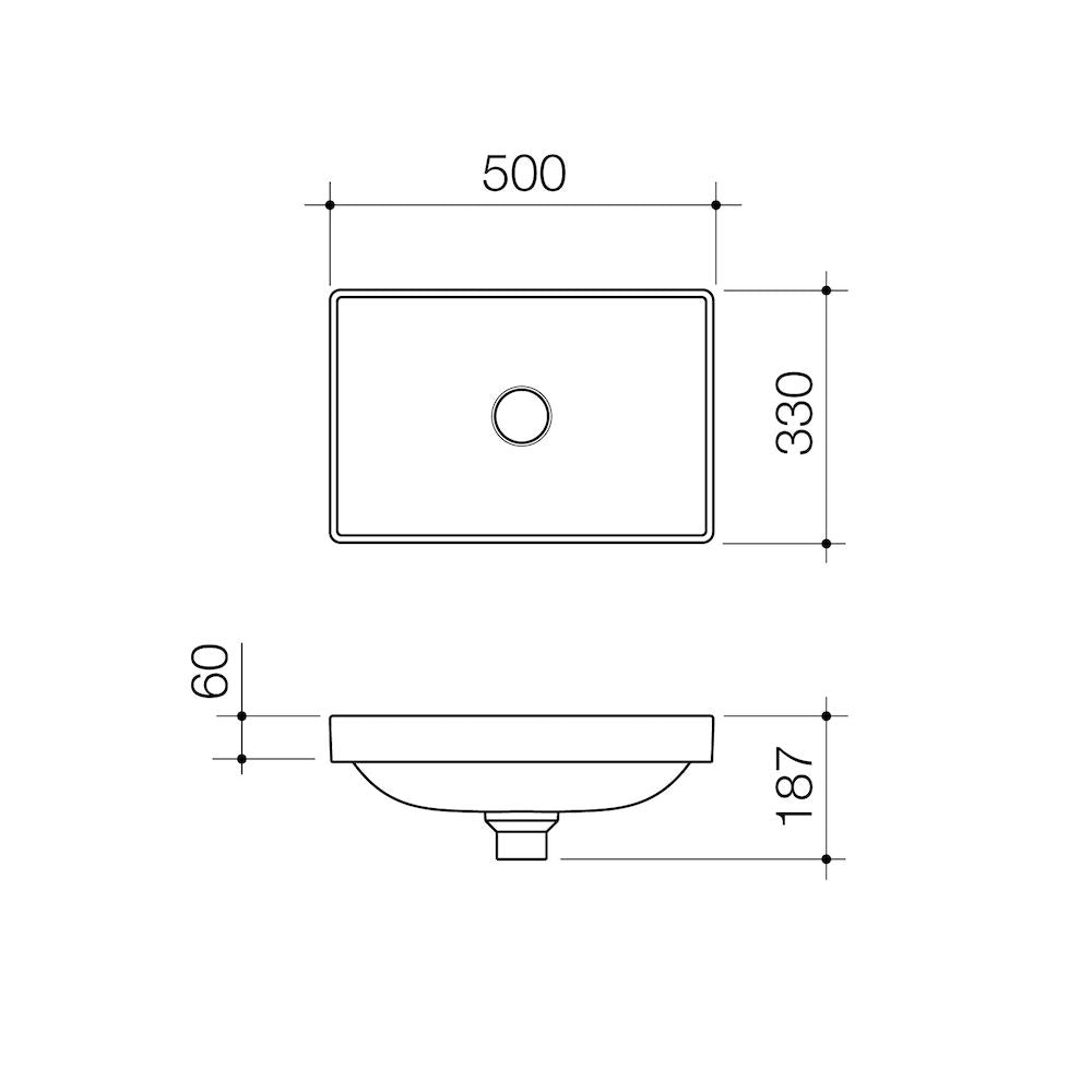 Caroma Urbane II Inset Basin (No Tap Landing)