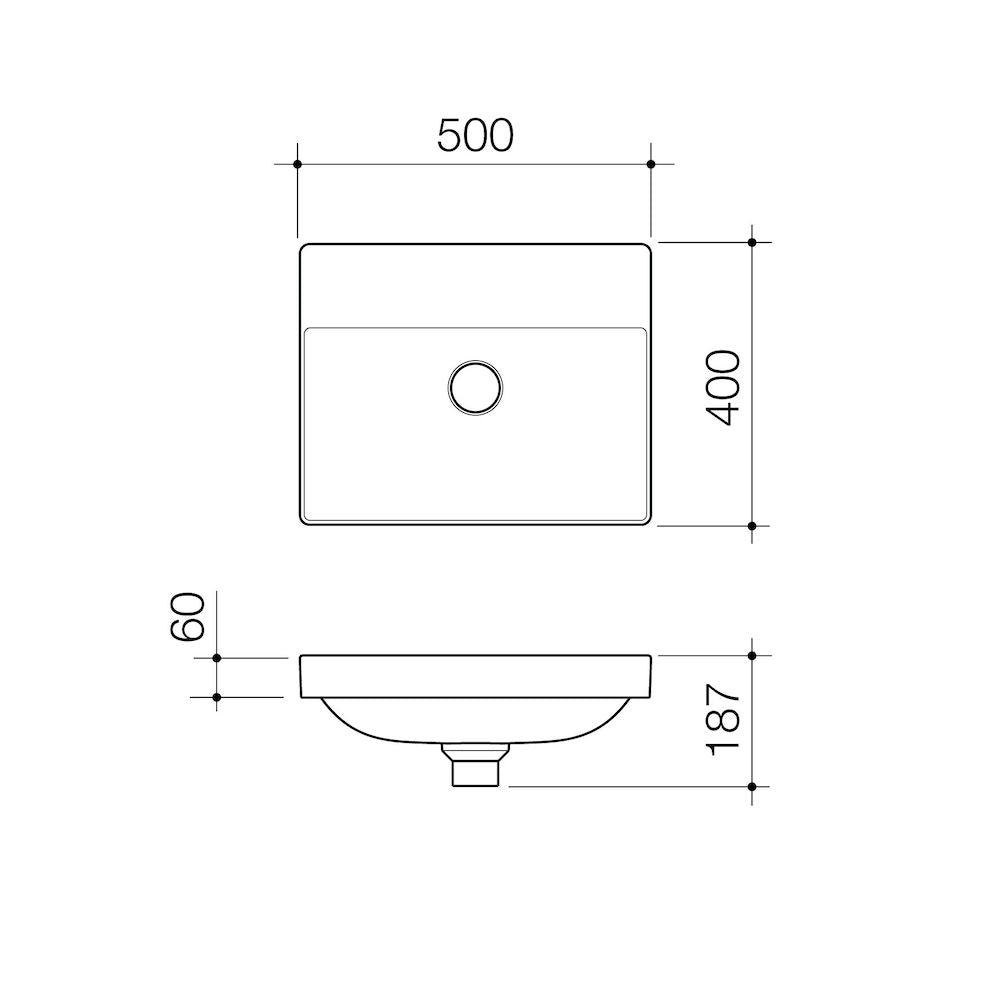 Caroma Urbane II Inset Basin (No Tap Hole)