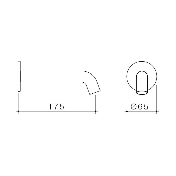 Caroma Liano II 175mm Basin / Bath Outlet - Round - Gunmetal