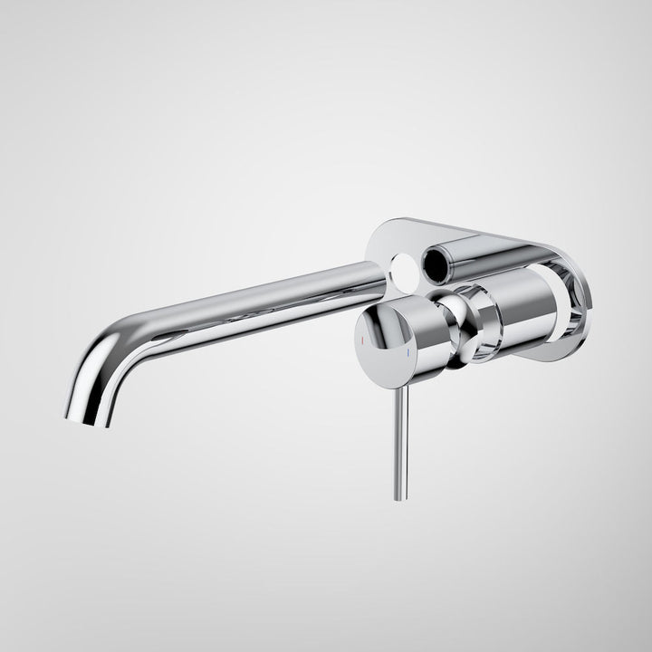 Caroma Liano II 210mm Wall Basin / Bath Trim Kit - Rounded Cover Plate - Chrome
