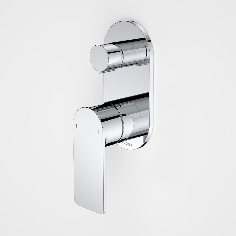 Caroma Urbane II Bath / Shower Mixer With Diverter - Round Cover Plate - Chrome
