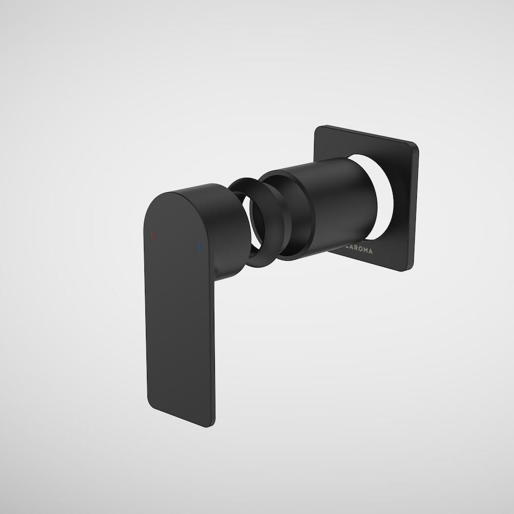 Caroma Urbane II Bath / Shower Trim Kit - Square Cover Plate - Matte Black