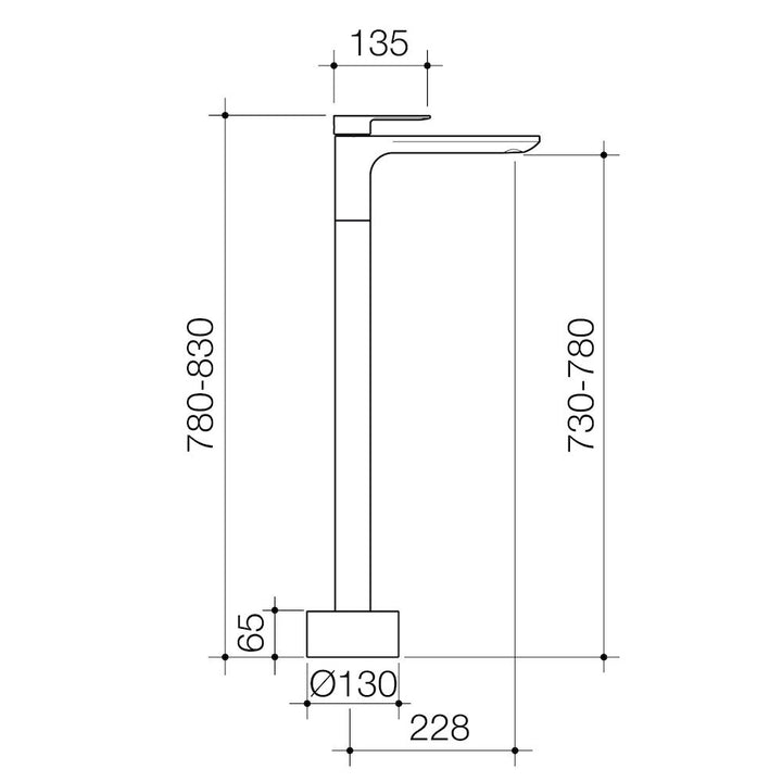 Caroma Urbane II Freestanding Bath Filler - Gunmetal