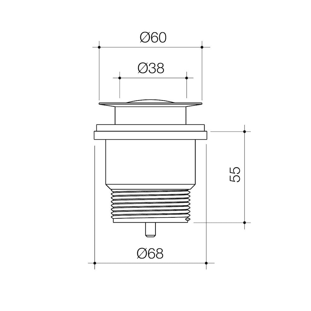 Caroma Urbane II Pop-Up Plug & Waste - Brushed Nickel