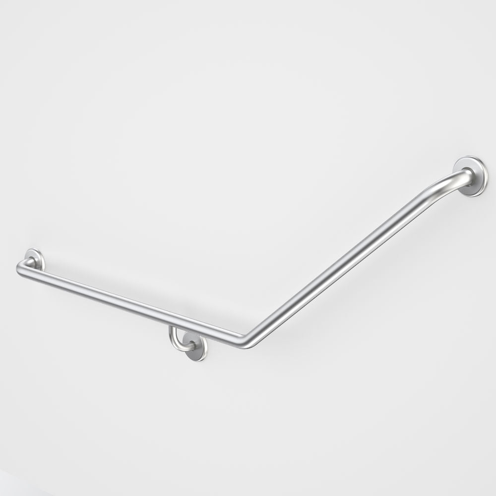 Caroma Care Support Grab Rail - 140 Degree Angled 870x700 LH - Stainless Steel
