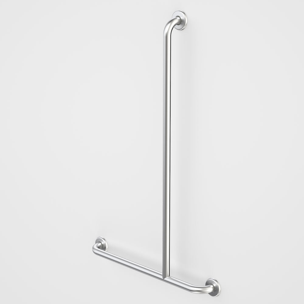 Caroma Care Support Grab Rail - 1100x700 LH T-Bar - Stainless Steel