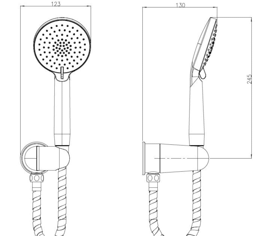 Flexispray Havana Hand Shower 3 Function Chrome