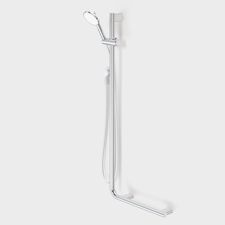 Caroma Opal Support VJet Shower with 90 Degree Rail - Left and Right - Chrome