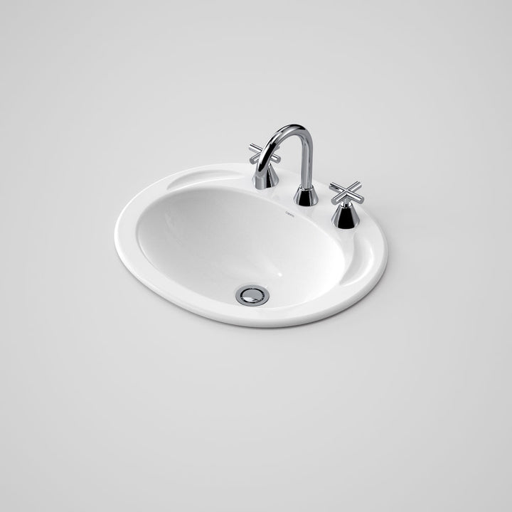 Caroma Concorde Vanity Basin 3 Tap Hole White