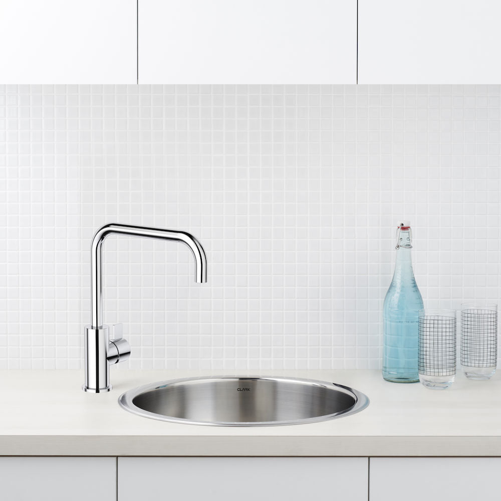 Clark Round Blade Sink Mixer - Chrome