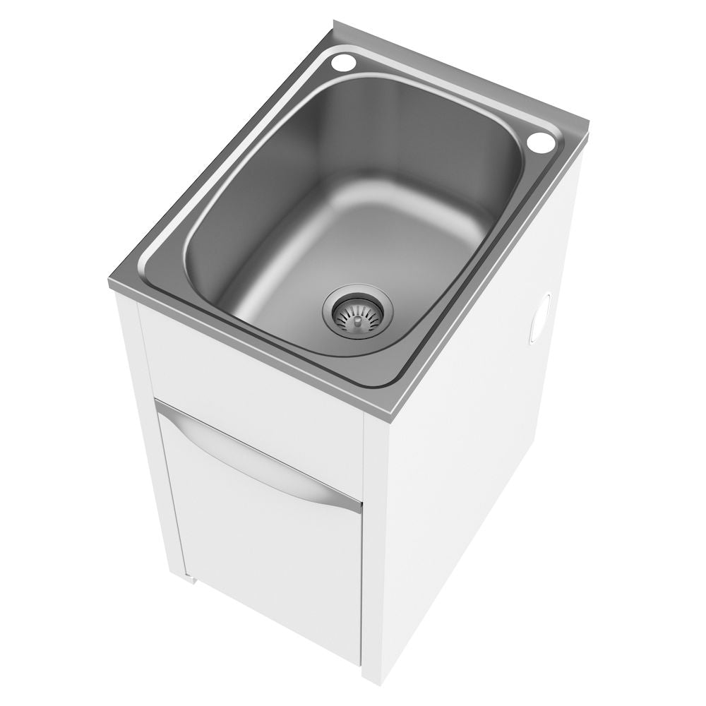 Clark Eureka 45 Litre Compact Tub & Cabinet, Flexible By-Pass (Includes one flexible by-pass kit)