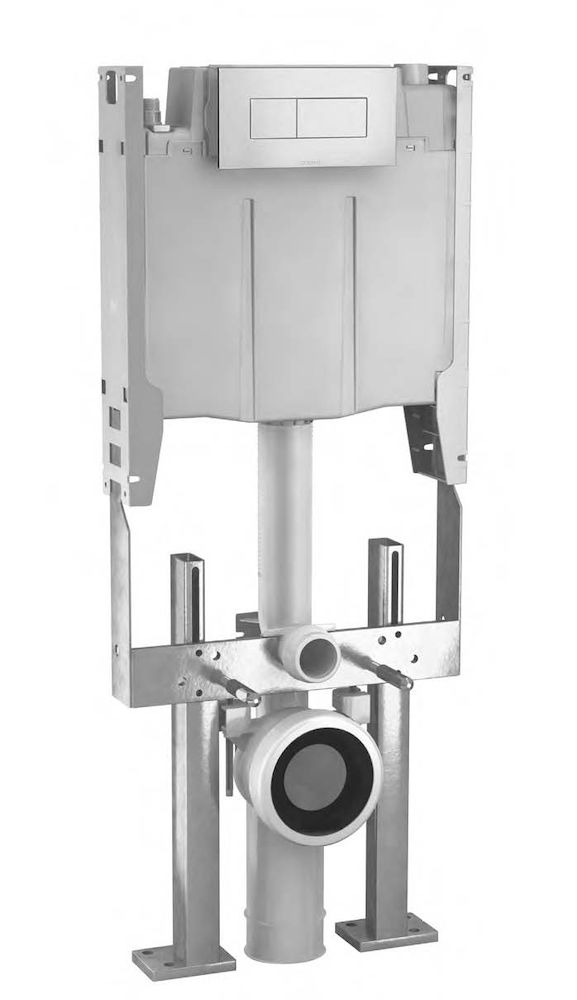Caroma Invisi Series II® cistern + bracket - Induct/Inceiling/Inwall - WH Pans - Dual Flush