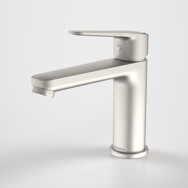 Caroma Opal Basin Mixer H/C Brushed Nickel Lead Free