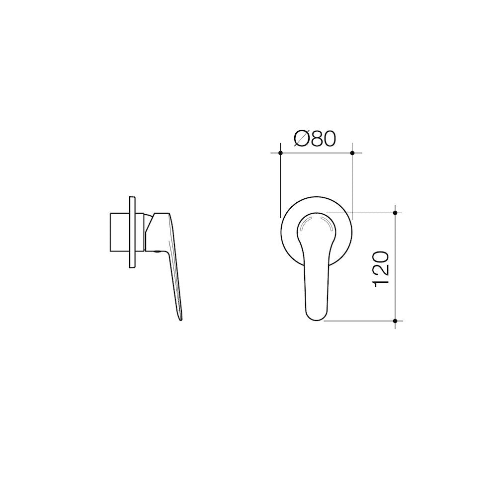 Caroma Opal Bath/Shower Mixer Trim Kit – Matte Black