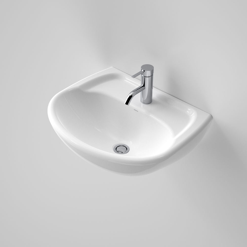 Caroma Caravelle Wall Basin - 1 Tap Hole