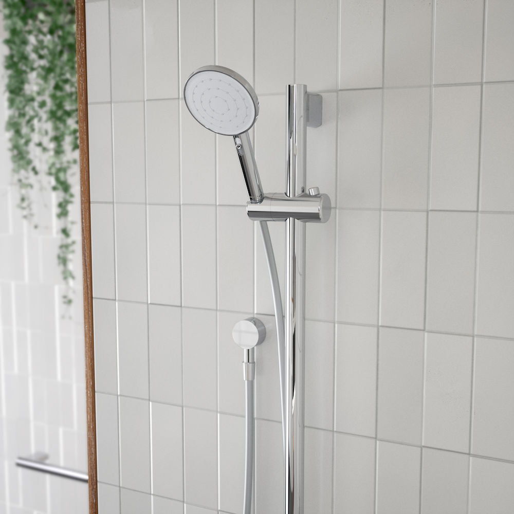 Caroma Opal Support VJet Shower with 90 Degree Rail - Left and Right - Chrome