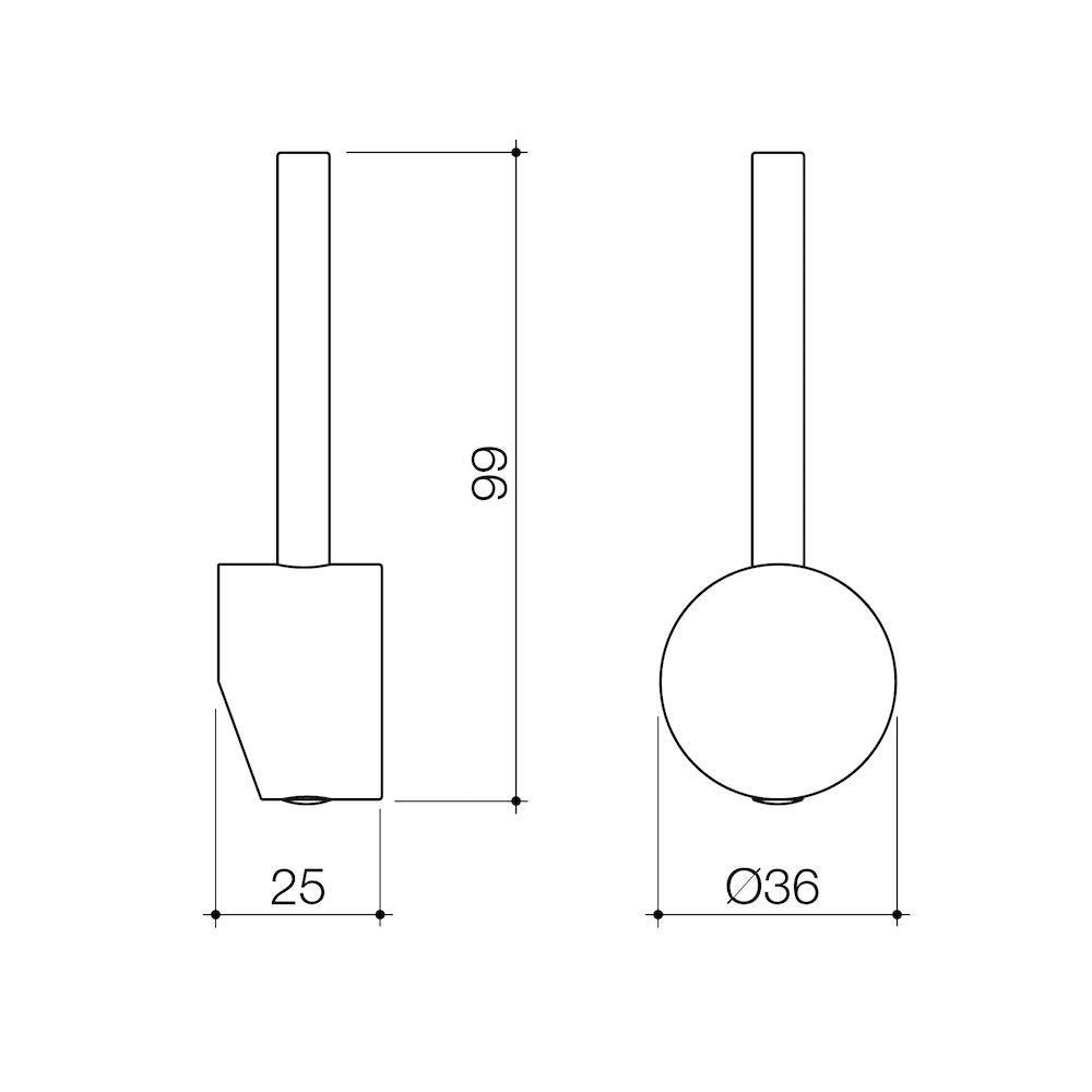 Caroma Liano II Sink Mixer Handle - Brushed Nickel