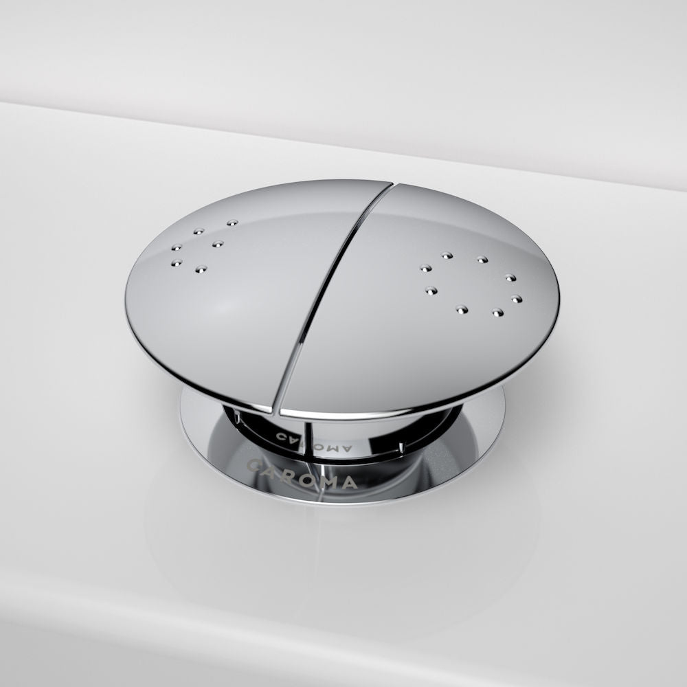Caroma Round Care Button - Chrome