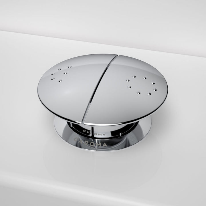 Caroma Round Care Button - Chrome
